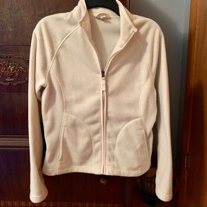 Zip-Up Cream Fleece Jacket • Merona